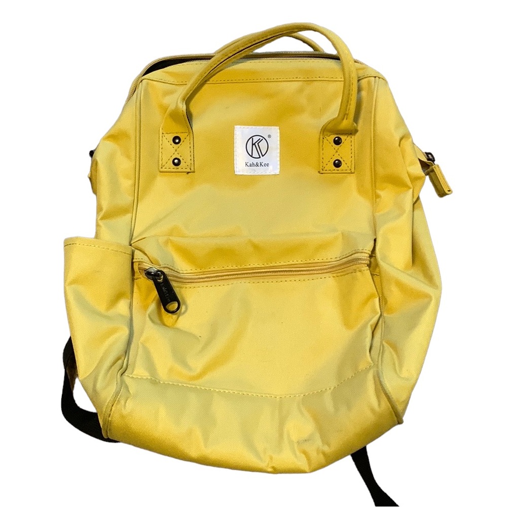 Kah&Kee Polyester Travel Backpack Anti-theft Work Laptop Unisex Yellow Diaper